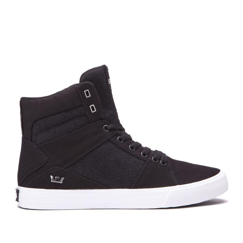 Zapatillas Altas Supra Argentina Hombre - ALUMINUM Negras (BSURQ-9048)